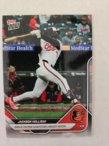 2025 MLB Topps NOW Card 74 Jackson Holliday Bark at Park Baltimore Orioles - Foto 1 di 2