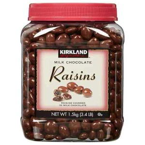 Kirkland Raisins Covered Milk Chocolate 3.4 lb Sweets Dessert Candies Candy Kids - Picture 1 of 2