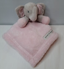 Blankets and Beyond Gray Elephant Plush Pink  Security Blanket Lovey