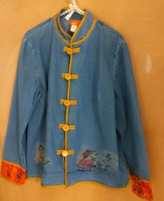 Chaqueta vaquera Hearts of Palm oriental bordada Foto 1 de 4