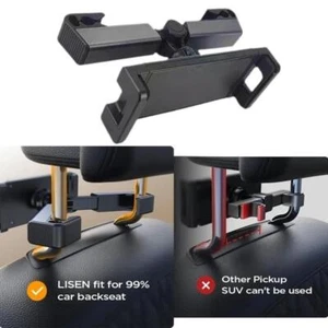 Tablet Headrest Holder Mount For Car Seat' fits iPads and 4'7-12'9" X0W7 Z3L3 - Picture 1 of 9