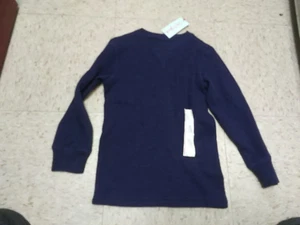 Nwt Cat & Jack Boys L/S Thermal SHIRT NAVY XS 4/5 - Picture 1 of 1