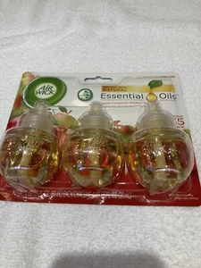Air Wick Scented Oil Air Freshener, Apple Cinnamon Medley 3 Bottle Refills New! - Picture 1 of 7