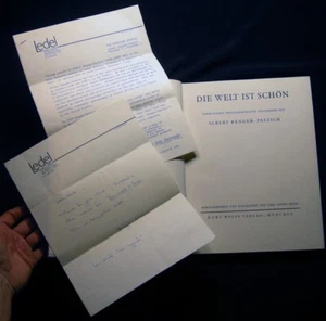 1928 DIE WELT IS SCHON RENGER-PATZSCH PHOTO BOOK WITH GALLERY LETTER - Bild 1 von 8