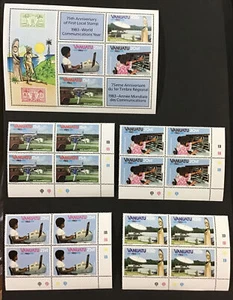 Vanuatu 1983 VF MNH Sc#360-63a, Blks of 4 Plus Souvenir Sheet - Picture 1 of 2