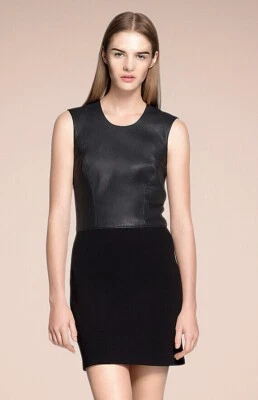 Vestido Helmut Lang Cuero Gala Tejido Combo Negro L $495 Foto 1 de 4