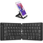 PU Leather Surface Wireless Mini Bluetooth Folding Keyboard Laptop Tablet Phone