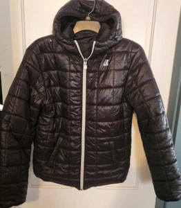 K-WAY Woman Black Nylon Jacket Reversible Mod. LFBASIC Thermo Lightweight Small - Picture 1 of 8