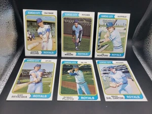 1974 Topps Baseball Kansas City Royals ~6~ Cards EX-MT+ Condition - Picture 1 of 7