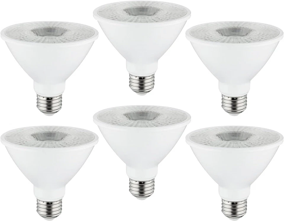6Pack PAR30 Short Neck LED Flood Light Bulb, 10W (75W), 5000K, Dimmable, E26 - Image 1 of 1