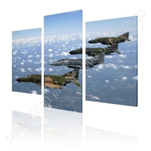 Air Force Fighter Jet by Split 3 Panels | Ready to Hang Canvas | 3 Panels Wall - Picture 1 of 6