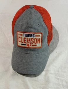 Clemson Tigers Hat Cap Fan Favorite Adjustable Snap Gray Orange Vented - Picture 1 of 6