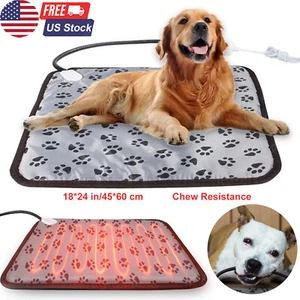 Adjustable Heating Pad for Cat Dog Pet Electric Heater Mat Warmer Bed Waterproof - Picture 1 of 15