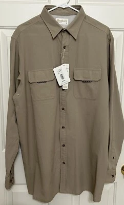 NWT Roundtree & Yorke outdoor size LT khaki long sleeve button up shirt mens - Image 1 of 4