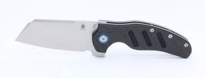Coltello a cartella Kizer C01C XL manico in fibra di carbonio nero lama liscia 154 cm V5488C3 - Foto 1 di 2