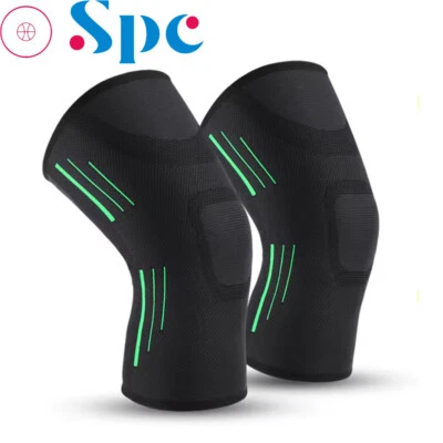 1 Pcs Basketball Knee Brace Sports Breathable Elastic Leg Knee Support Wrap US - Image 1 of 4
