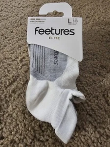 Feetures Elite Light Cushion Socks Size L white - Picture 1 of 2