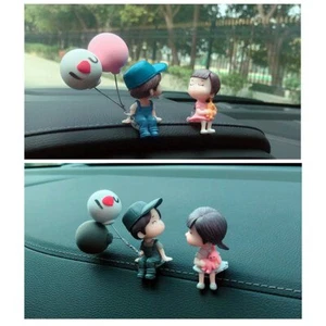 4 PIEZAS Lindas Figuras Románticas Decoración Coche Parejas Dibujos Animados Accesorios - Imagen 1 de 13