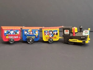 Vintage Wind-Up Metal Comic Zig-Zag Comic Express Train Works, Bell Rings - Picture 1 of 3