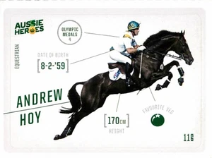2021 Woolworths Aussie Heroes Olympics Equestrian Sticker Card - Andrew Hoy - Bild 1 von 3