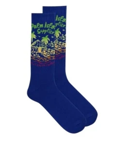 "RARE" Polo Ralph Lauren "Palm Island Supplies" Crew Socks (Socks Size 10-13) - Picture 1 of 7