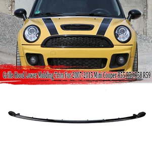 Black Grille Lower Hood Moulding Trim For 2007-2015 Mini Cooper R55 R56 R58 R59 - Picture 1 of 11