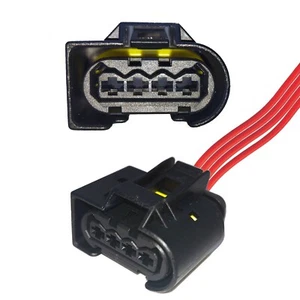 KFZ Stecker - BOSCH 2E0905229 4-pin with cable (FEMALE) montiert bmw vw mercedes - Picture 1 of 3