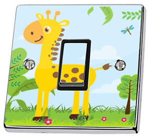 Jungle Giraffe Light Switch & Power Socket Sticker skin decal vinyl cover kids