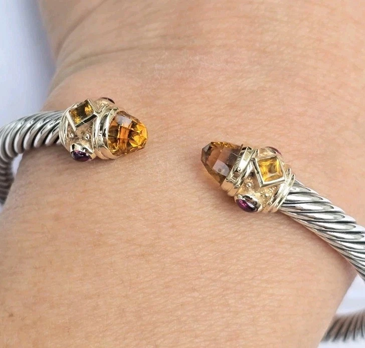 David Yurman Citrino, Granate Rodalita y Oro 14K PEQUEÑO  Foto 1 de 4