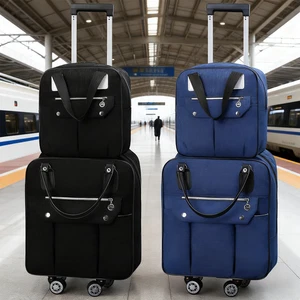 3 In 1 Duffle Bag Carry On Travel Bag w/ Detachable Wheels Trolley Bag For Trip - Picture 1 of 17