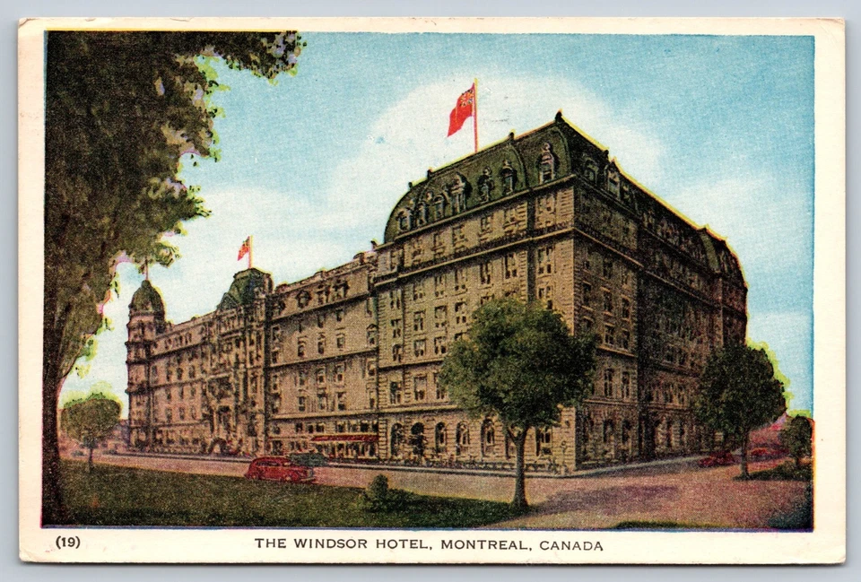 Montreal Quebec Windsor Hotel Postcard QC Posted 1957 Postage Due - Image 1 of 3