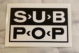 Sub Pop Records Classic Logo Vinyl Sticker 4.5"x3" Seattle Grunge Rock Nirvana - Picture 1 of 2