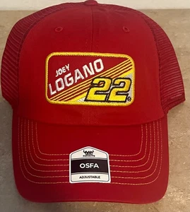 NASCAR #22 JOEY LOGANO RED WHITE MESH SNAPBACK HAT CAP OSFM - Picture 1 of 8