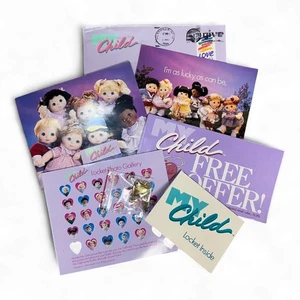 Collar de cadena medallón corazón muñeca MI HIJO 1985 Mattel vintage fotos correo - Imagen 1 de 12