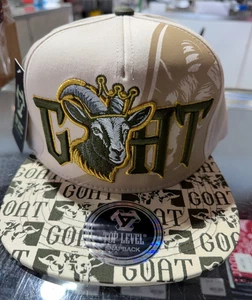 Ziege Mütze Kappe Greatest Of All Time weiß grün gold Druckknopflasche Druckknopflasche - Bild 1 von 5