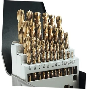 29Pcs Cobalt Drill Bits Set, M35 High Speed Steel, 135 Degree 29 pcs Cobalt - Picture 1 of 7