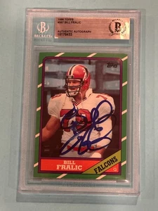BILL FRALIC Signed 1986 TOPPS ROOKIE Card #367 Beckett BAS - Picture 1 of 2