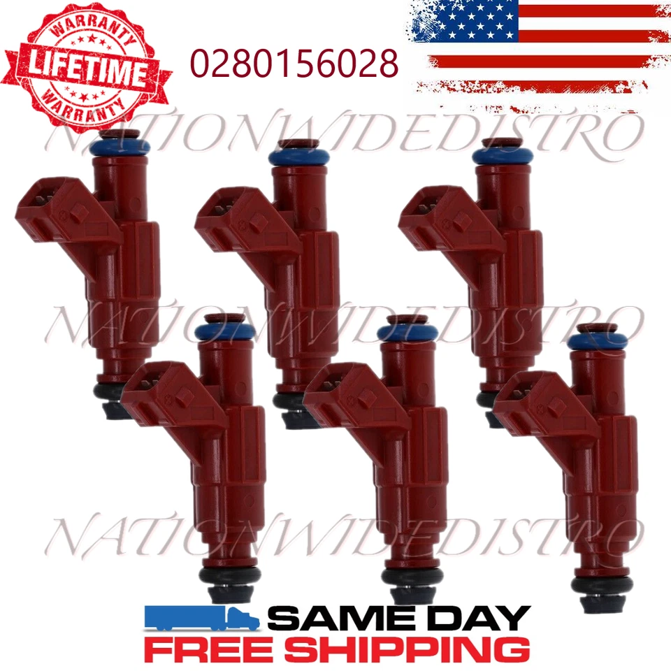 6x Inyectores de combustible Bosch OEM para Ford Explorer Mercury Mountainer 2002-2004 4,0 L Foto 1 de 4