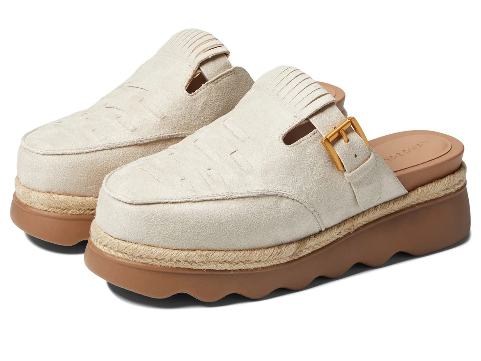 Aerosoles | Sandalias Wyoming Forma Plana Piedra Taupe Tela Gamuza Mujer’s Talla 9.5 M Foto 1 de 2