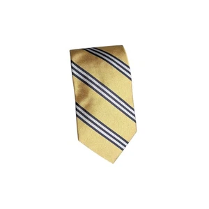 Brooks Brothers Made In USA BB #1 Rep Gold w/Navy Stripe English Silk Tie XL - Picture 1 of 10