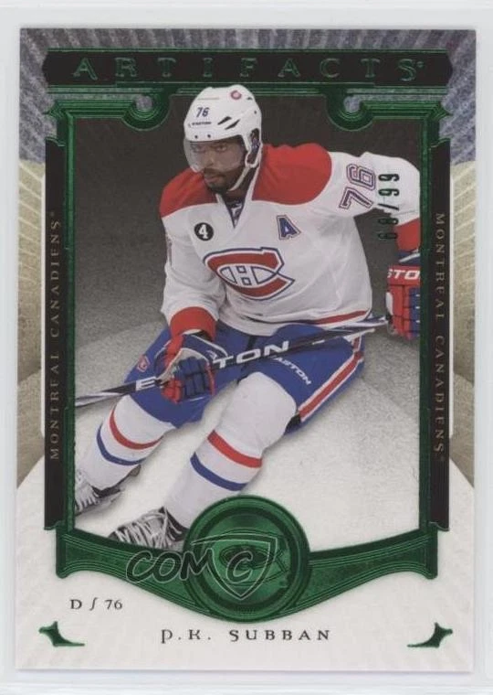 2015-16 Upper Deck Artifacts Emerald /99 PK Subban #9 - Image 1 of 2