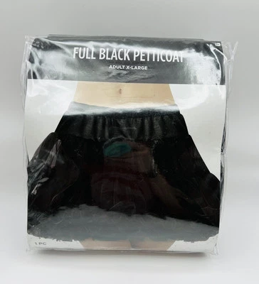 Adult X-LARGE 14-16 Black FULL PETTICOAT Skirt, Suit Yourself Costume Co. - Image 1 of 4