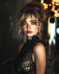 8x10 Foto Kunstdruck hübsches Mädchen blond Model Bild signiert schöne Frau - Bild 1 von 2