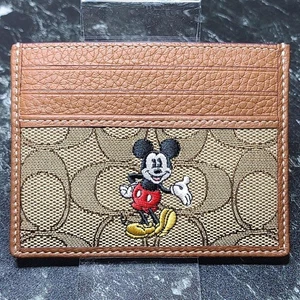 Disney Coach Collaboration Slim Ausweisetui Mickey Mouse braun elegant unbenutzt - Bild 1 von 10