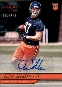 2017 Donruss Certified Cuts Adam Shaheen Rookie  Auto Chicago Bears #192 #d/199 - Picture 1 of 2