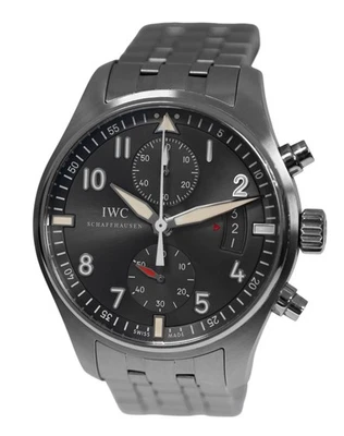 IWC Spitfire Pilot Chronograph IW387804 Edelstahl 43MM Herren Automatik Uhr - Bild 1 von 4