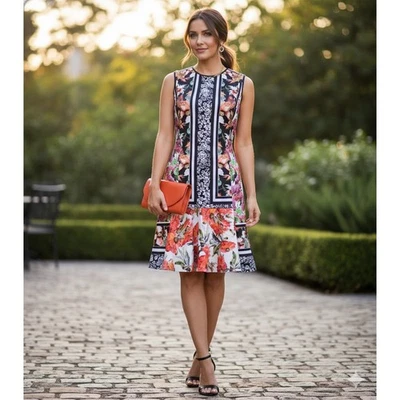 Clover Canyon Floral Ajuste Artístico Declaración Elástica Vestido Boho Talla L Foto 1 de 4