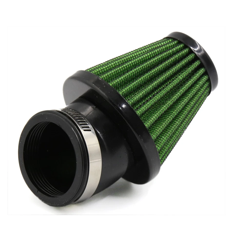 48mm Inner Dia Green Car Vehicle Auto  Air Filter w Adjustable Clamp Foto 1 de 2