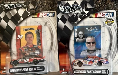 Lote de 2 companheiros de equipe Hot Wheels 2004 e 2005 Carl Edwards & Mark Martin Roush - Imagem 1 de 4