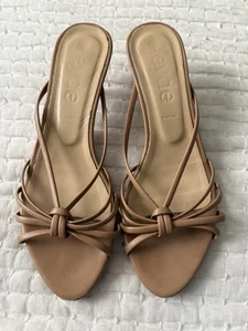 Aeyde Riemchen Abby braun Leder Pantoletten Pfennigabsatz Sandalen 36,5 - Bild 1 von 6